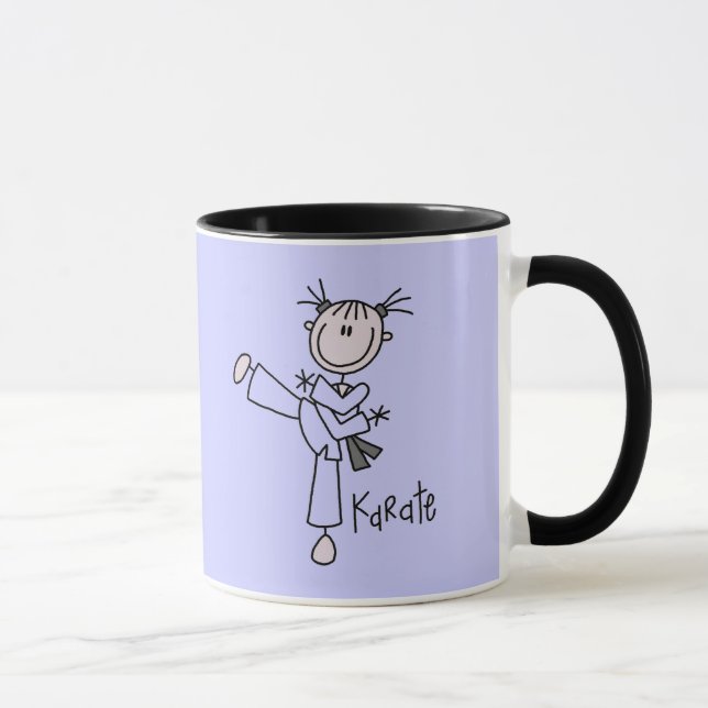 Karate-Mädchen-T-Shirts und Geschenke Tasse (Rechts)