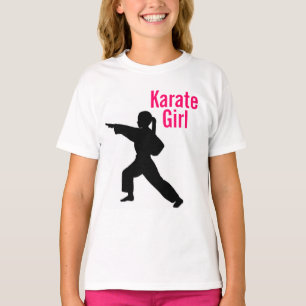 Karate-Mädchen-Wecker-T-Shirt T-Shirt