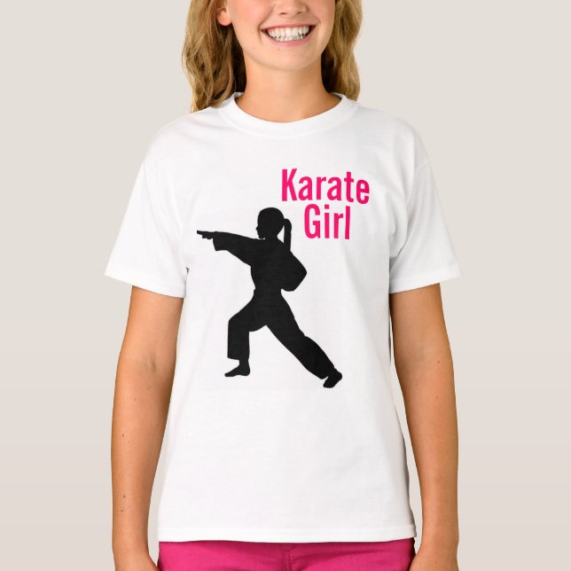 Karate-Mädchen-Wecker-T-Shirt T-Shirt (Vorderseite)