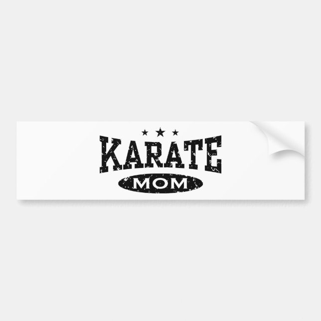 Karate Mama Autoaufkleber (Vorne)