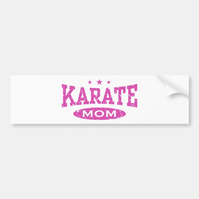 Karate Mama Autoaufkleber (Vorne)