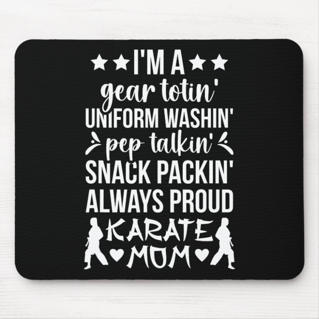 Karate Mama Definition Karate Mutter Karate Mama Mousepad (Vorne)