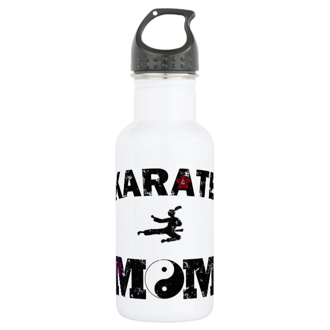 Karate MAMA Edelstahlflasche (Vorderseite)