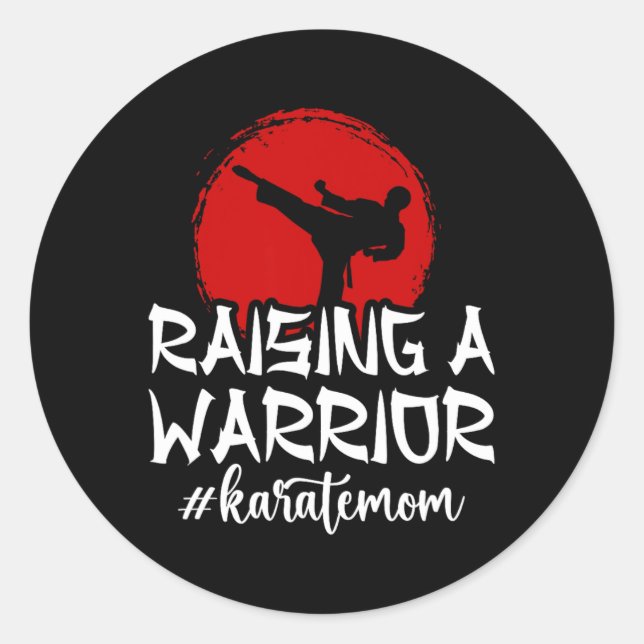 Karate Mama Karate Karate Runder Aufkleber (Vorderseite)