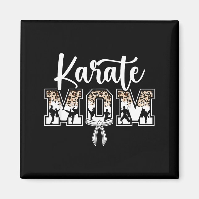Karate-Mama Karate-Mutter Magnet (Vorne)