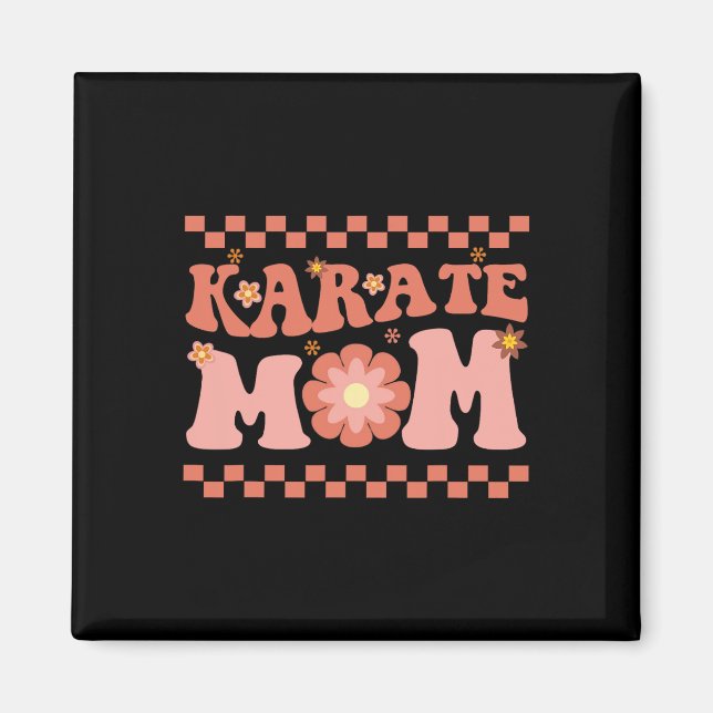 Karate Mama Karate Player Martial Art Lover Karate Magnet (Vorne)
