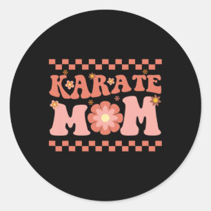 Karate Mama Karate Player Martial Art Lover Karate Runder Aufkleber