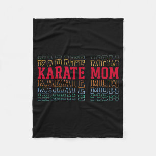 Karate-Mama Lustiger Schichttext Mutter Mama Coach Fleecedecke