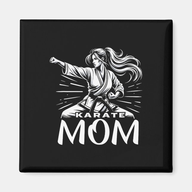 Karate Mama Martial Arts Mother Family Bonding Magnet (Vorne)
