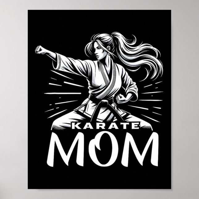 Karate Mama Martial Arts Mother Family Bonding Poster (Vorne)