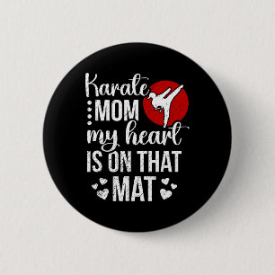 Karate Mama mein Herz ist auf dieser Mat Karate Ma Button