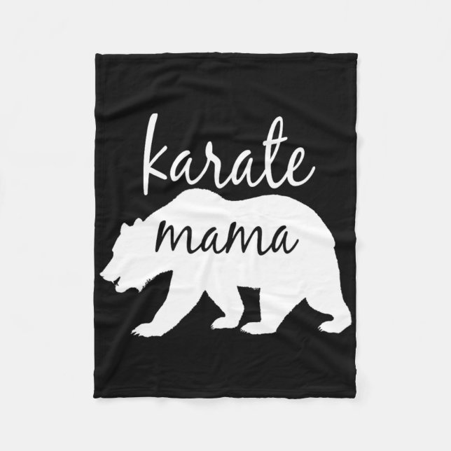Karate Mama T Shirt Perfektes Geschenk für Mama Fr Fleecedecke (Vorderseite)