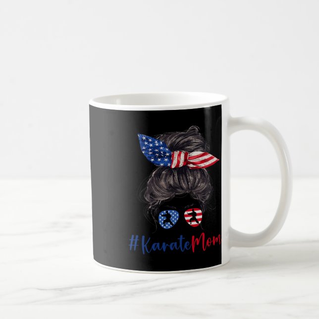 Karate Mama Usa American Flag Mütter Tagesgeschenk Kaffeetasse (Rechts)