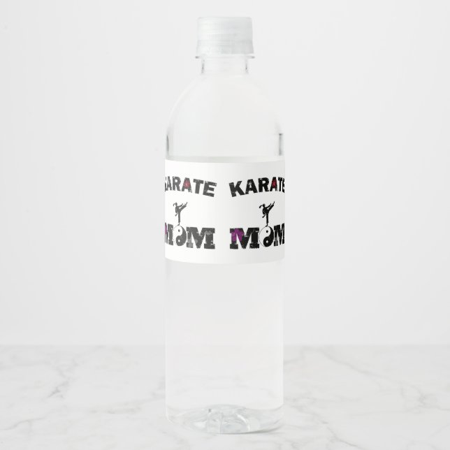 Karate MAMA Wasserflaschenetikett (Vorderseite)