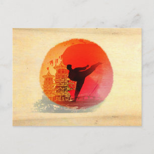 Karate man Postcard Postkarte