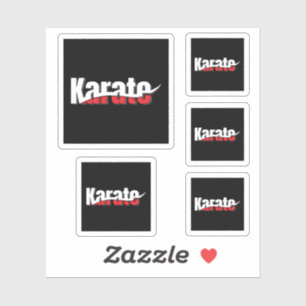 Karate Martial Arts Abstrakt Swish Aufkleber
