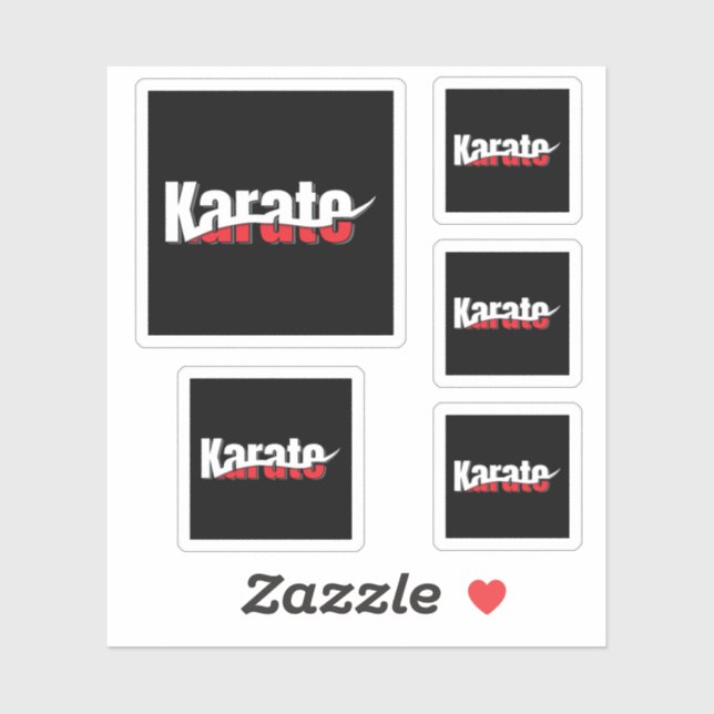 Karate Martial Arts Abstrakt Swish Aufkleber (Blatt)
