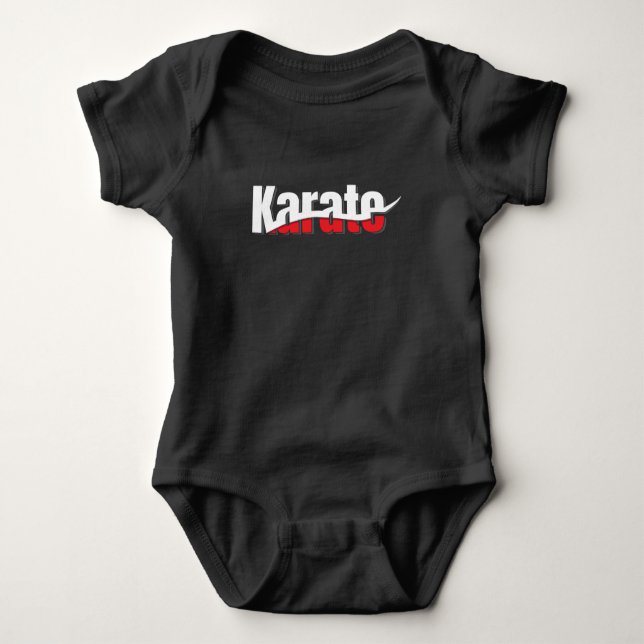 Karate Martial Arts Abstrakt Swish Baby Strampler (Vorderseite)