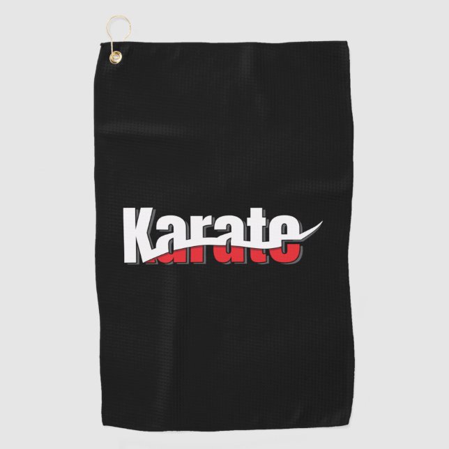 Karate Martial Arts Abstrakt Swish Golfhandtuch (Vorderseite)