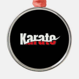Karate Martial Arts Abstrakt Swish Ornament Aus Metall