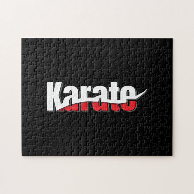 Karate Martial Arts Abstrakt Swish Puzzle (Horizontal)