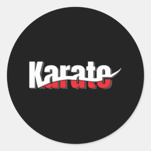 Karate Martial Arts Abstrakt Swish Runder Aufkleber