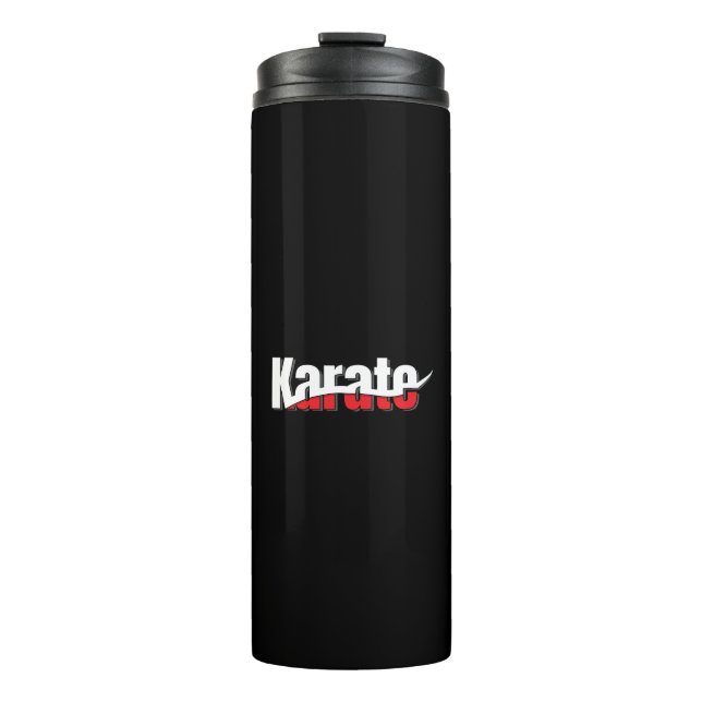 Karate Martial Arts Abstrakt Swish Thermosbecher (Vorderseite)