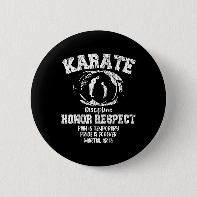 Karate Martial Arts Definition Funny Black Belt Gr Button (Vorderseite)