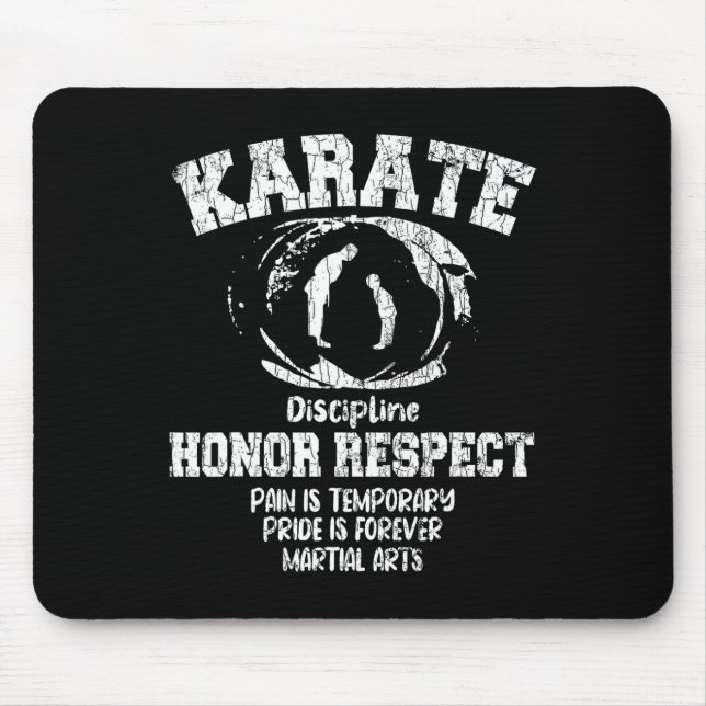 Karate Martial Arts Definition Funny Black Belt Gr Mousepad (Vorne)