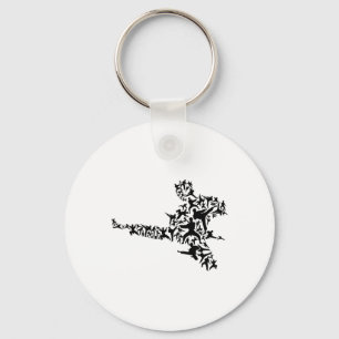 Karate Martial Arts Flying Kick Boxing Kickboxer T Schlüsselanhänger