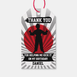 Karate Martial Arts Geburtstagsparty Geschenktags  Geschenkanhänger
