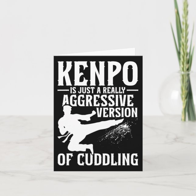 Karate Martial Arts Girl Lady Kenpo School Fighter Karte (Vorderseite)