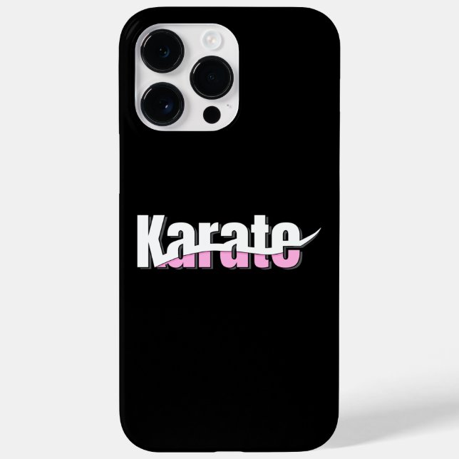 Karate Martial Arts Girly Pink Case-Mate iPhone Hülle (Rückseite)