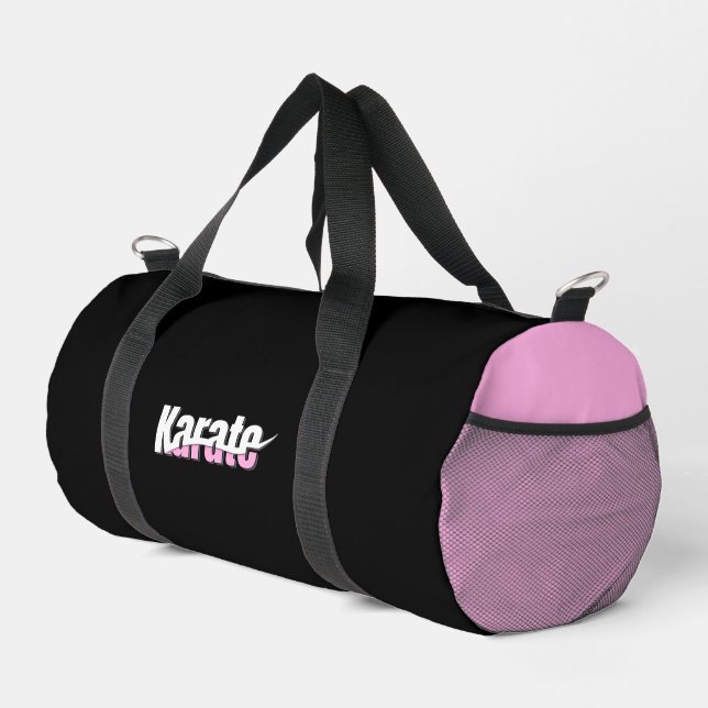Karate Martial Arts Girly Pink Duffle Bag (Rechte Ecke)