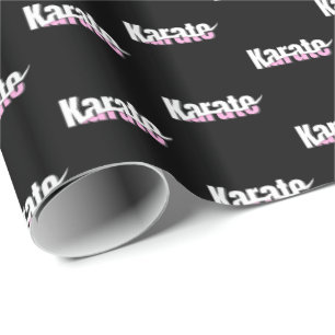 Karate Martial Arts Girly Pink Geschenkpapier