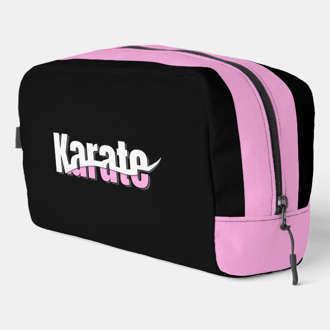 Karate Martial Arts Girly Pink Waschbeutel (Rechte Ecke)