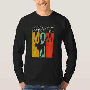 Karate Martial Arts kämpfende Mutter Retro Cool Da T-Shirt
