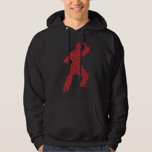 Karate Martial Arts Lover Herzform Karate Valen Hoodie