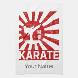 Karate Martial Arts mit Vintagem japanischem Desig Geschirrtuch