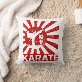 Karate Martial Arts mit Vintagem japanischem Desig Kissen
