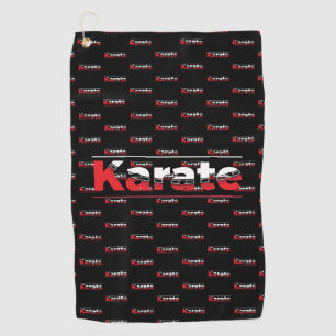 Karate Martial Arts Red Golfhandtuch