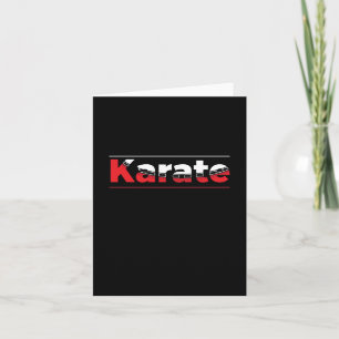 Karate Martial Arts Red Karte