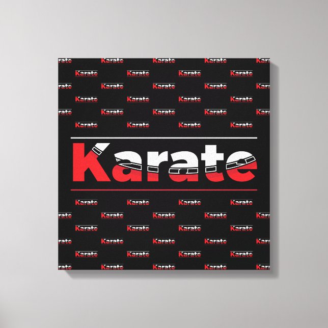 Karate Martial Arts Red Leinwanddruck (Vorderseite)