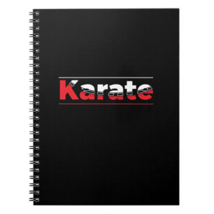 Karate Martial Arts Red Notizblock