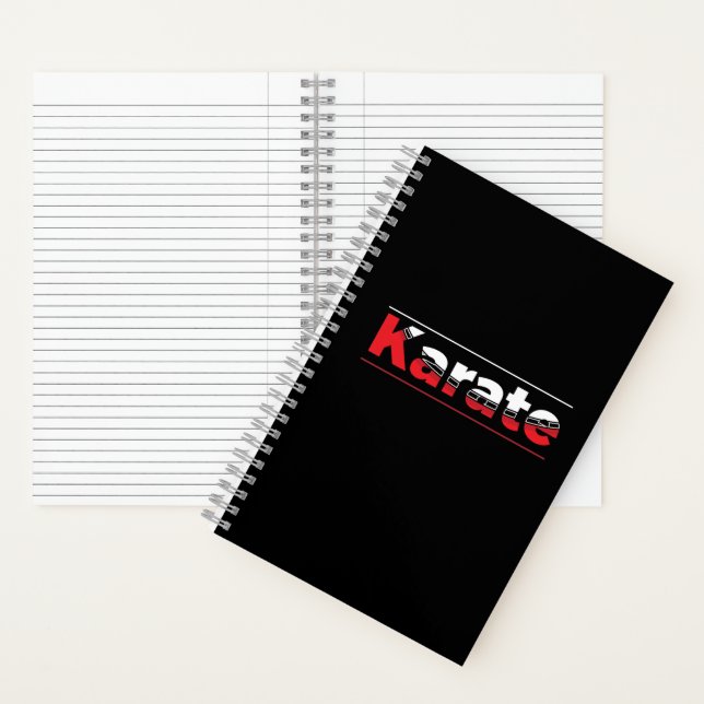 Karate Martial Arts Red Notizbuch (Innen)