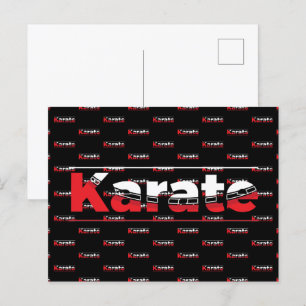 Karate Martial Arts Red Postkarte