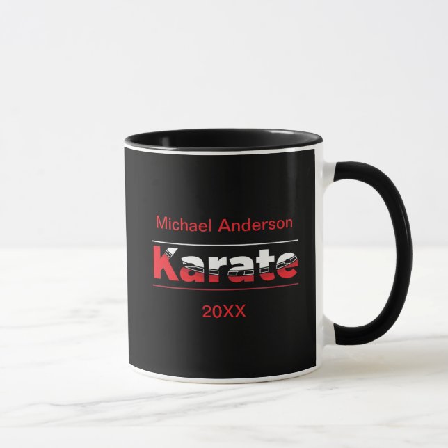 Karate Martial Arts Red Tasse (Rechts)