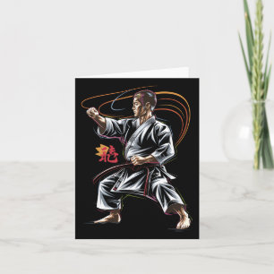 Karate Master in Aktion für Kampfkunstfans Karte