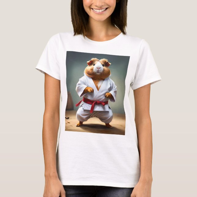 Karate-Meerschweinchen-Damen, Tshirt (Vorderseite)
