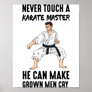 Karate-Meister Zitate über Kampfsport Lustiges Ges Poster